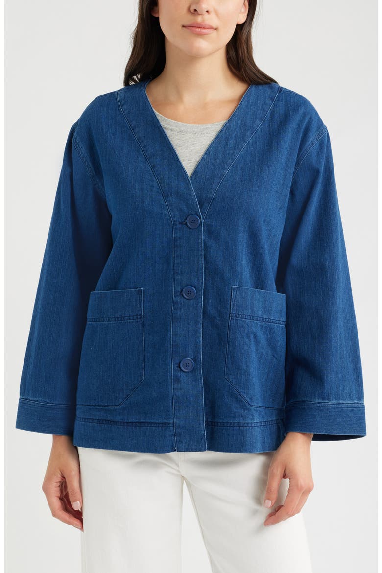 Penwerris Denim Chore Jacket, Alternate, color, MID INDIGO