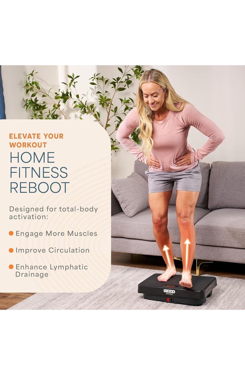 Lifepro VibraPulse Slim Vibrating Plate Exercise Machine for Balance Muscle Toning and Recovery, Alternate, color, Black