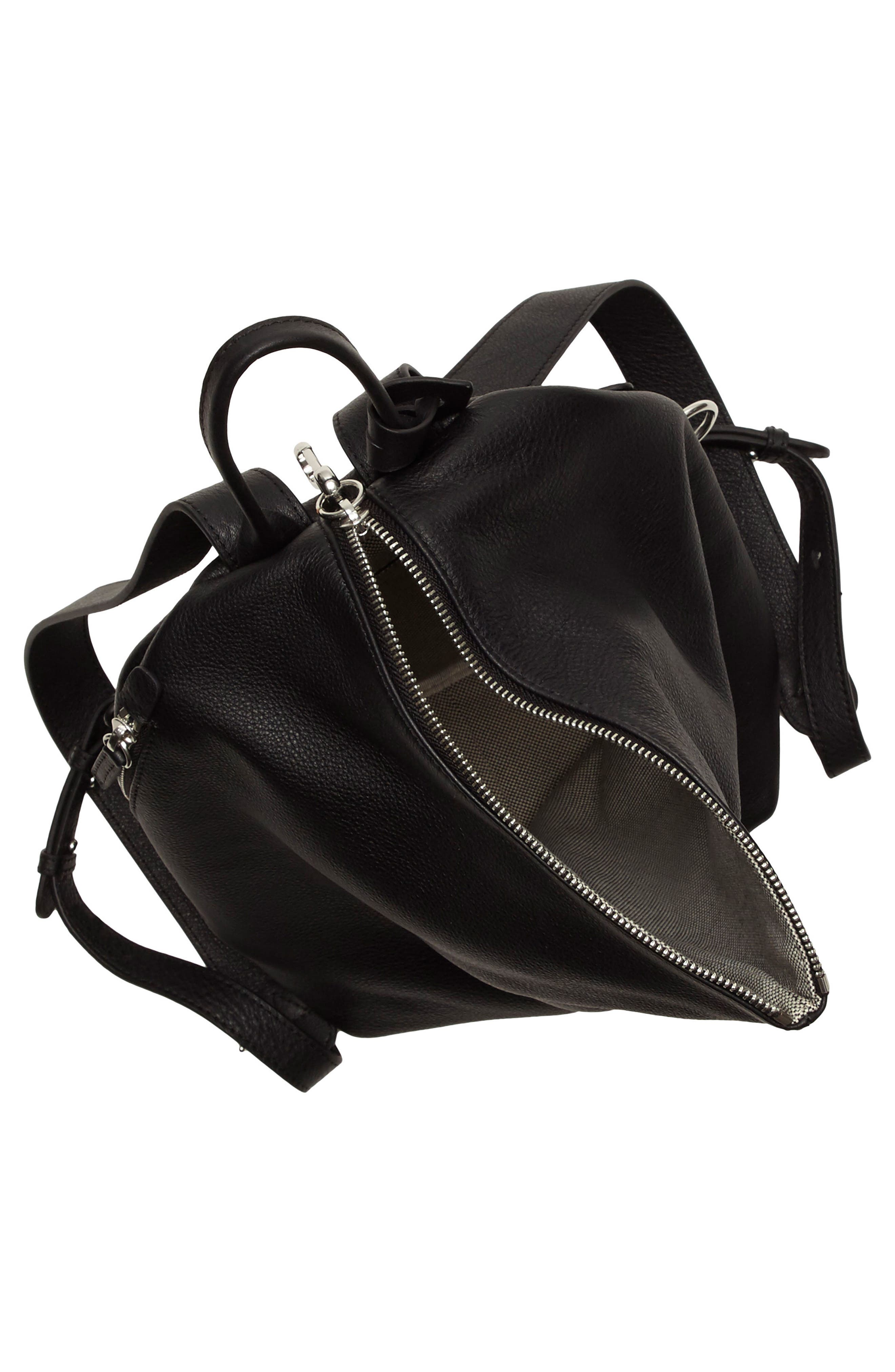 Small Giani Leather Backpack, Alternate, color, NERO