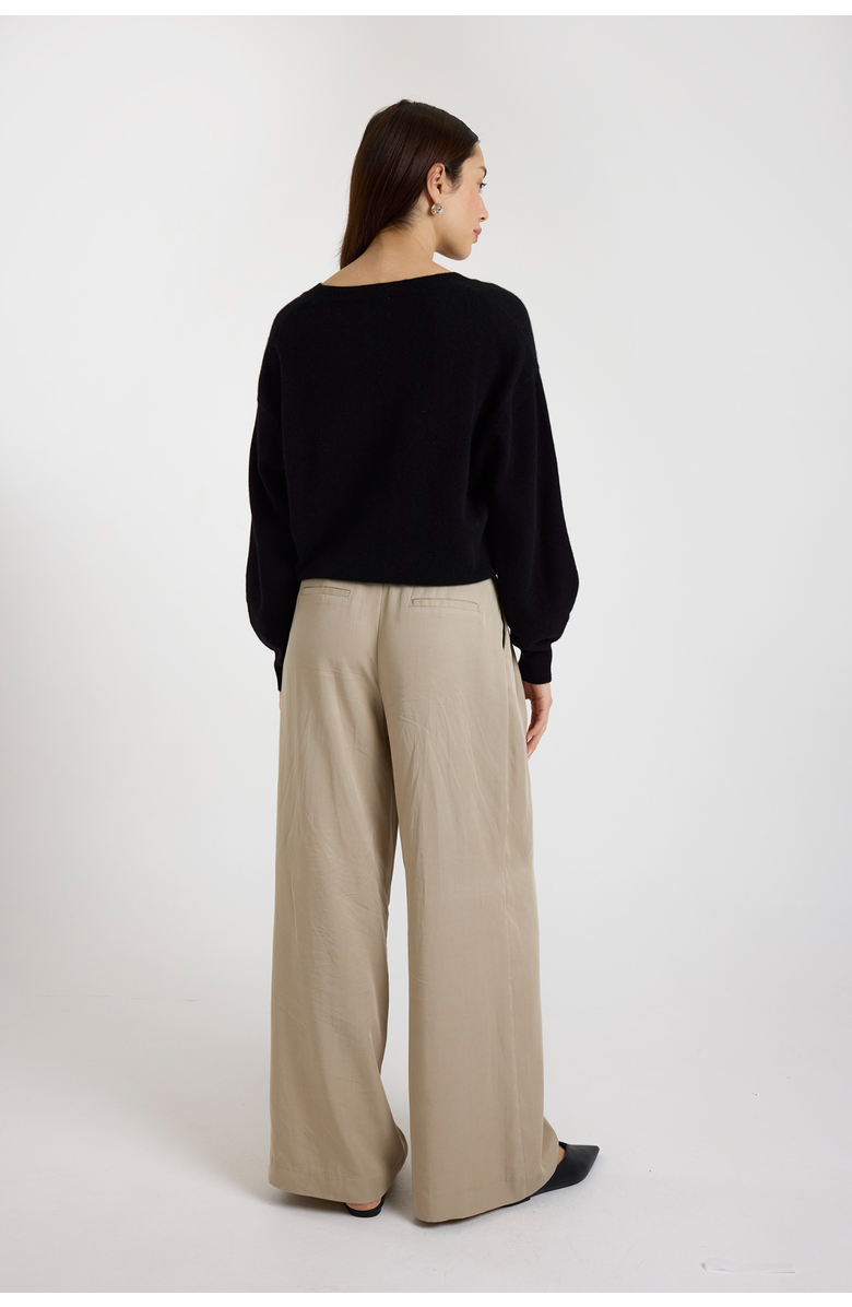 Brodie Pure Cashmere Matilda V-Neck 100% Cashmere Sweater, Alternate, color, Black