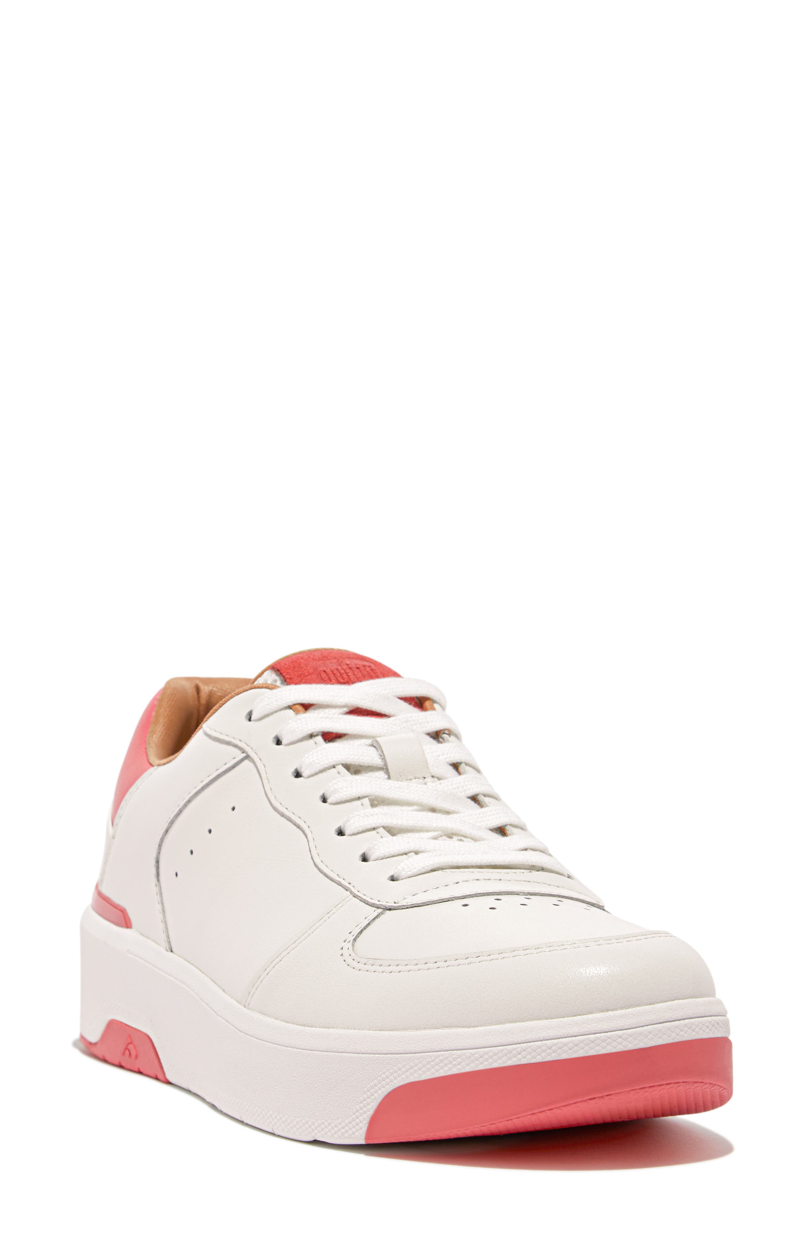 FitFlop Rally Evo Platform Sneaker, Main, color, Urban White/Rosy Coral