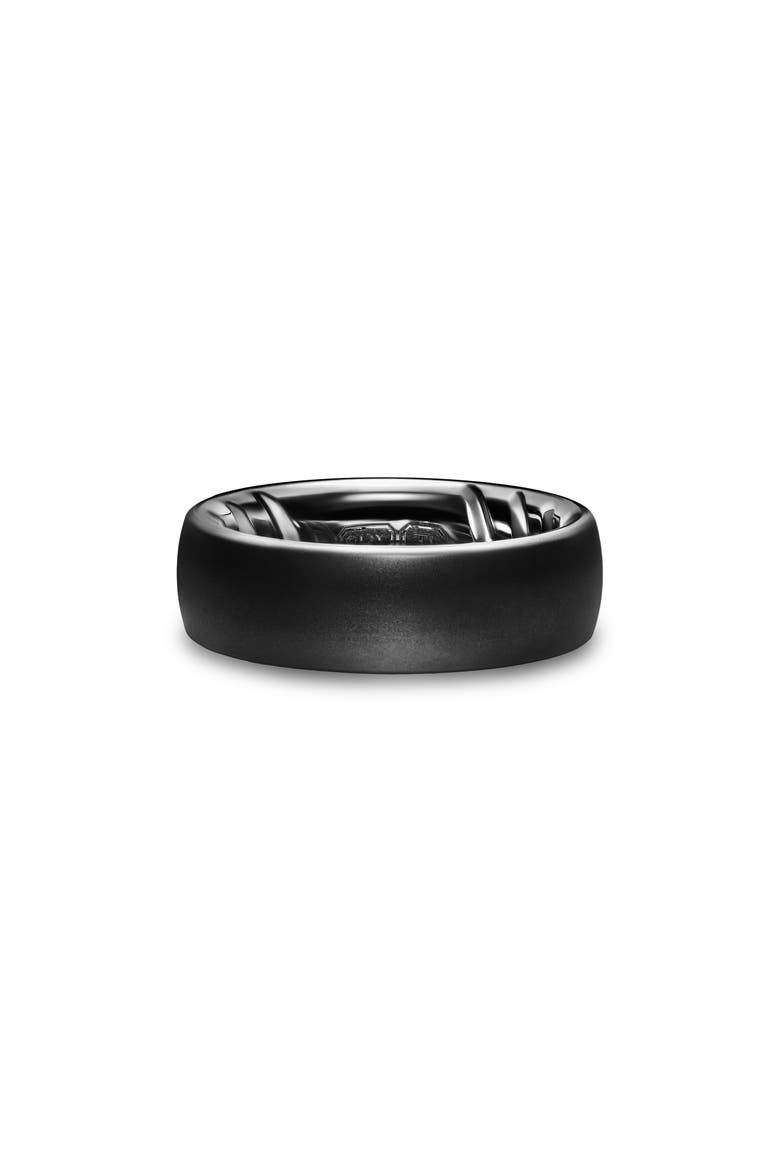 Streamline Band Ring in Black Titanium, 7.6mm, Alternate, color, WEDDING