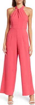 Julia Jordan Halter Neck Wide Leg Jumpsuit