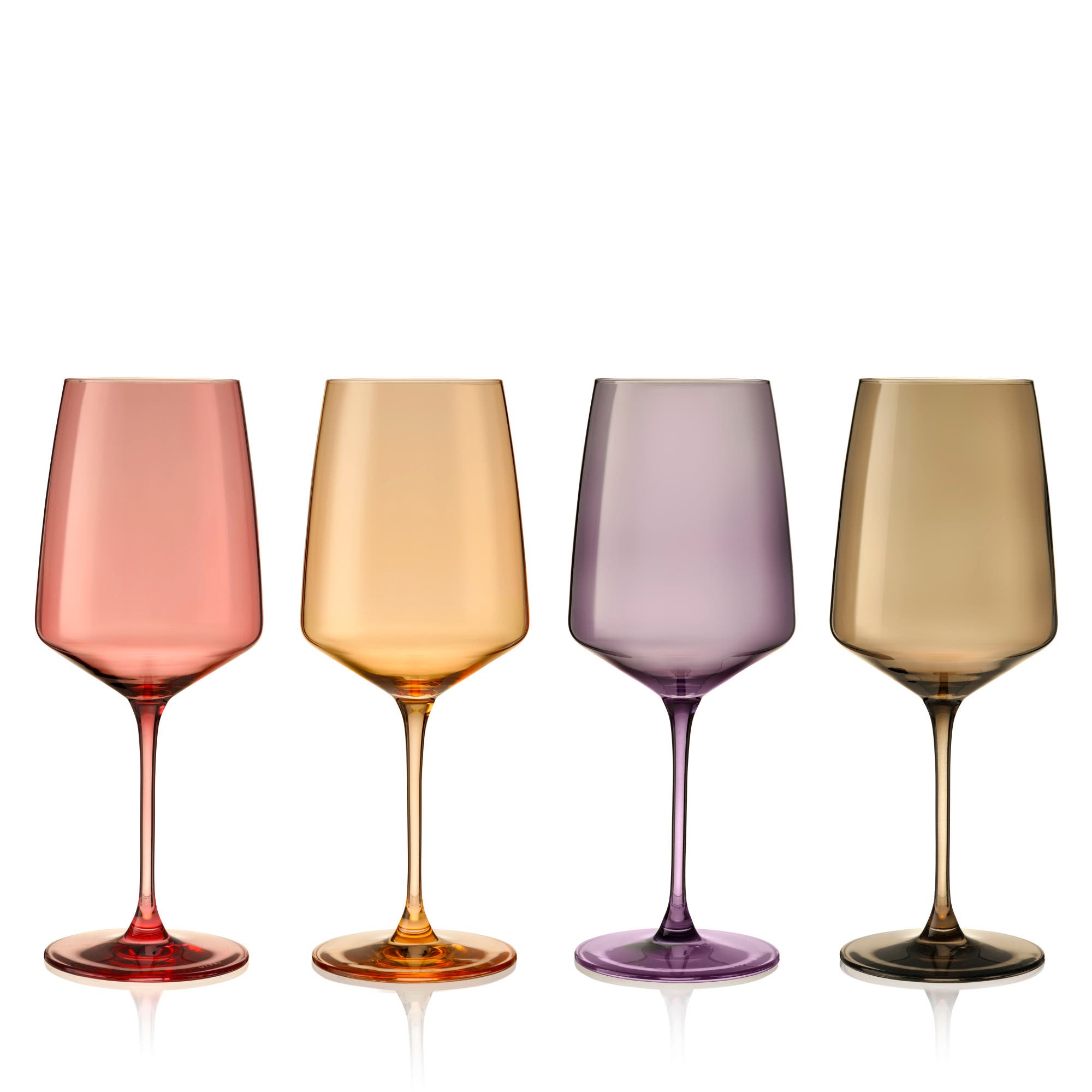 Viski Reserve Nouveau Crystal Wine Glasses Set of 4 - Daybreak