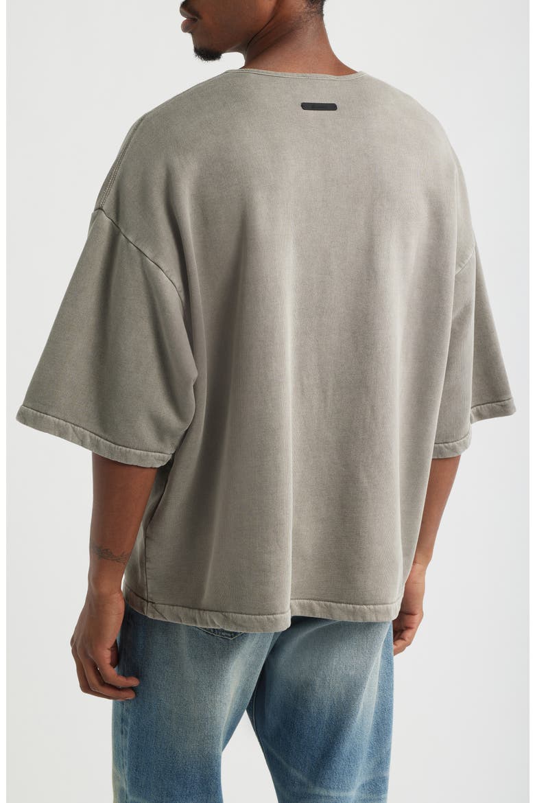 Graphic Henley Sweatshirt, Alternate, color, WASHED SEAL