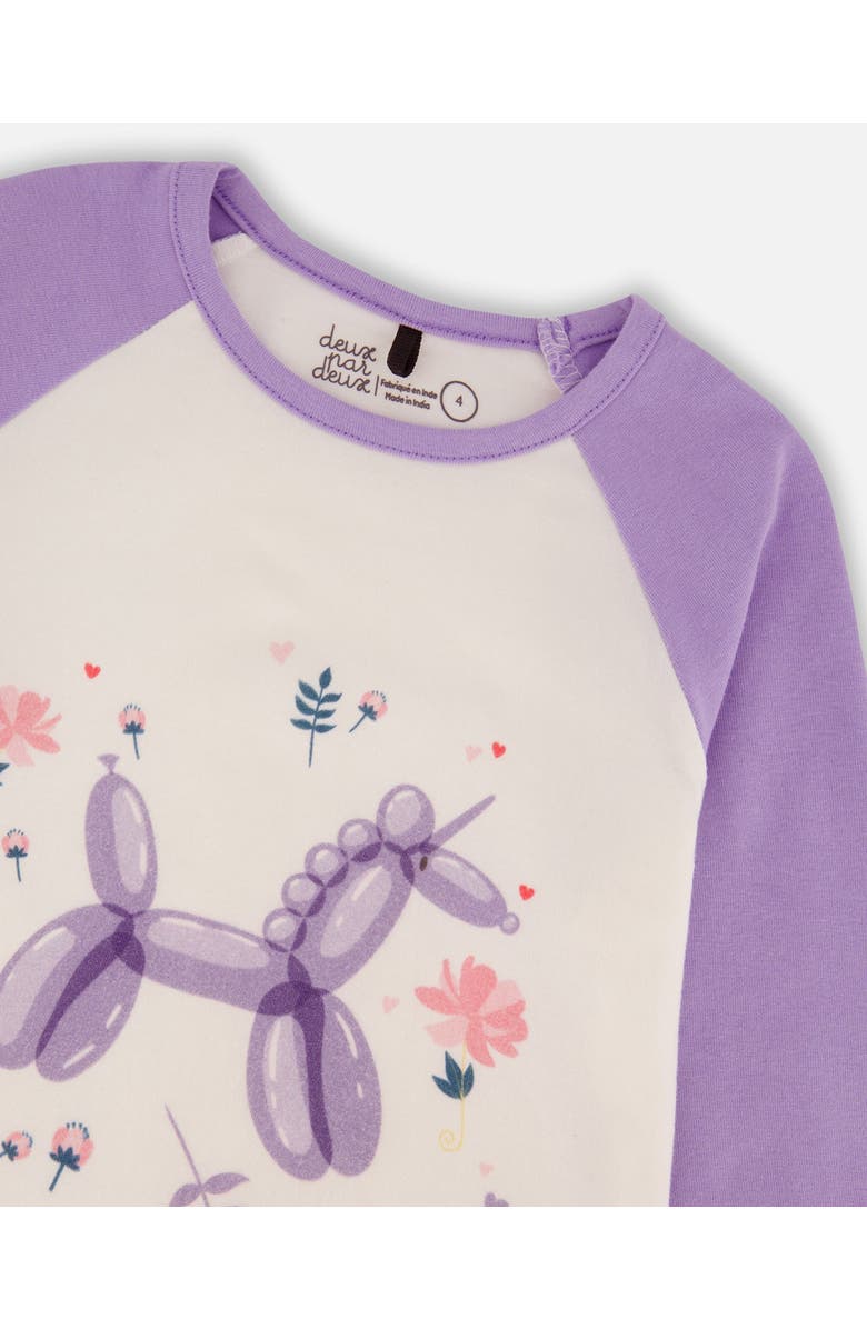 Deux par Deux Jersey Raglan Sleeve Tee, Alternate, color, Lavender