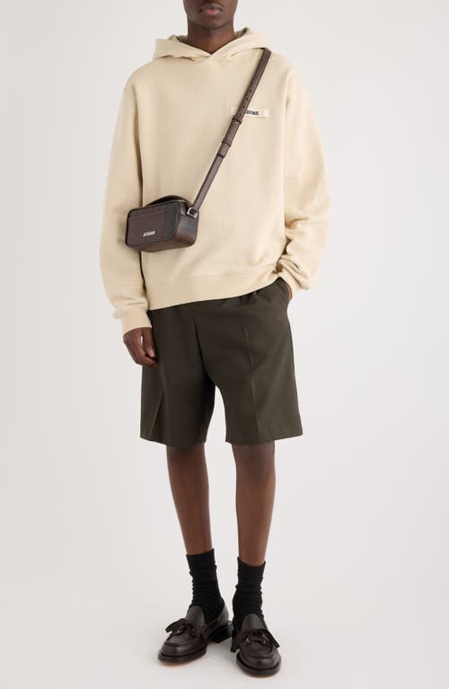 Jacquemus Le Hoodie Gros Grain Cotton Hoodie In Neutral