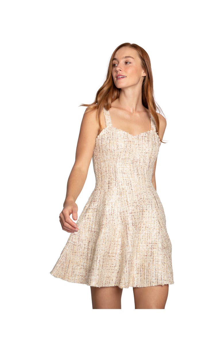 Die For You Mini Dress, Alternate, color, Gold