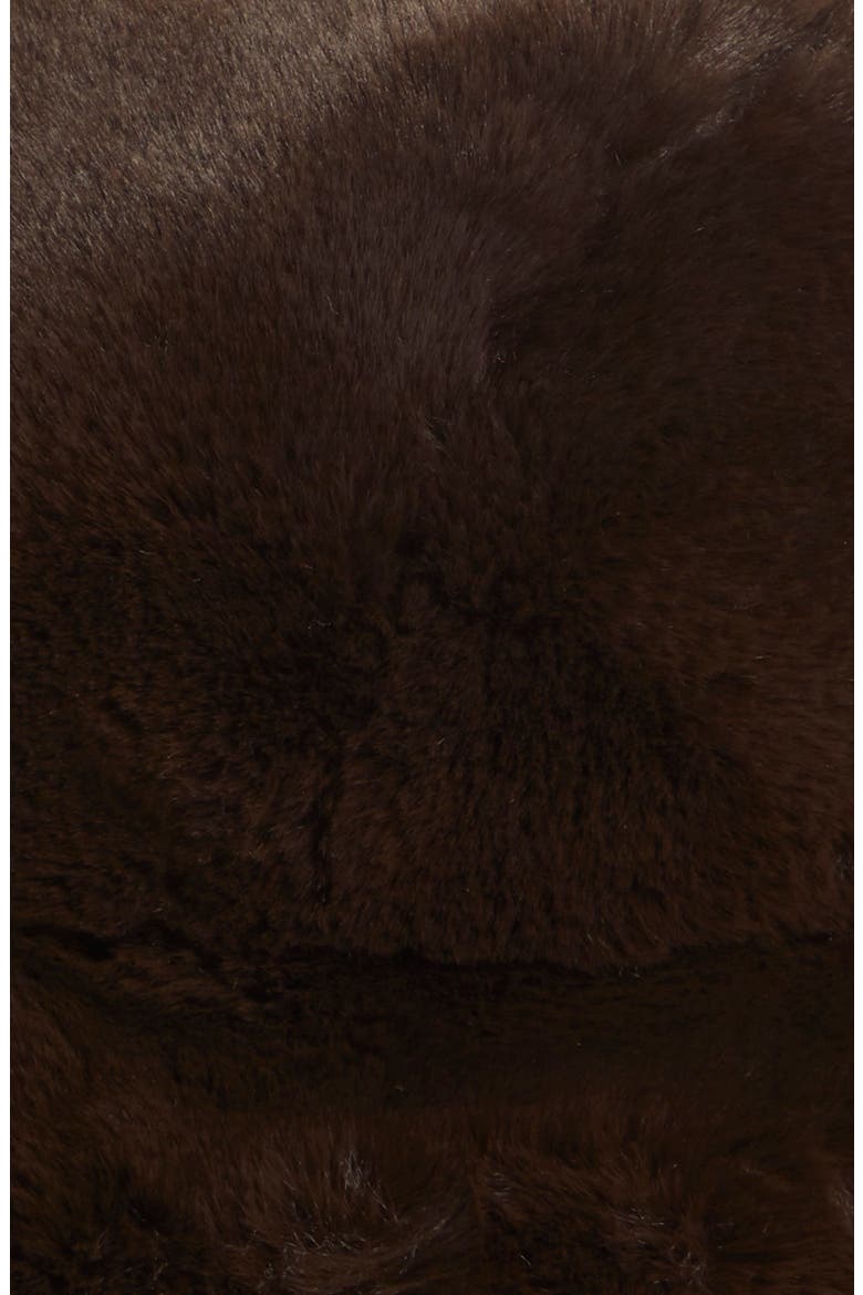 Faux Fur Bucket Hat, Alternate, color, BROWN