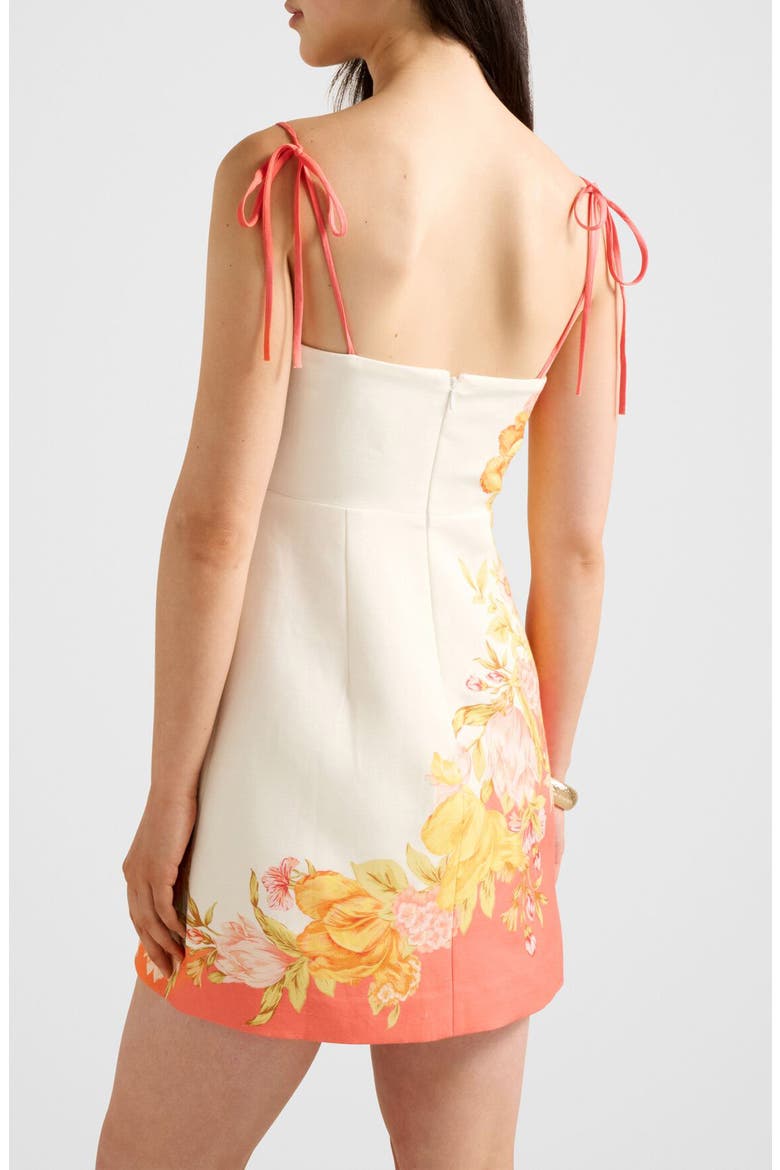Sinclair Tie Strap Minidress, Alternate, color, MERCIA FLORAL