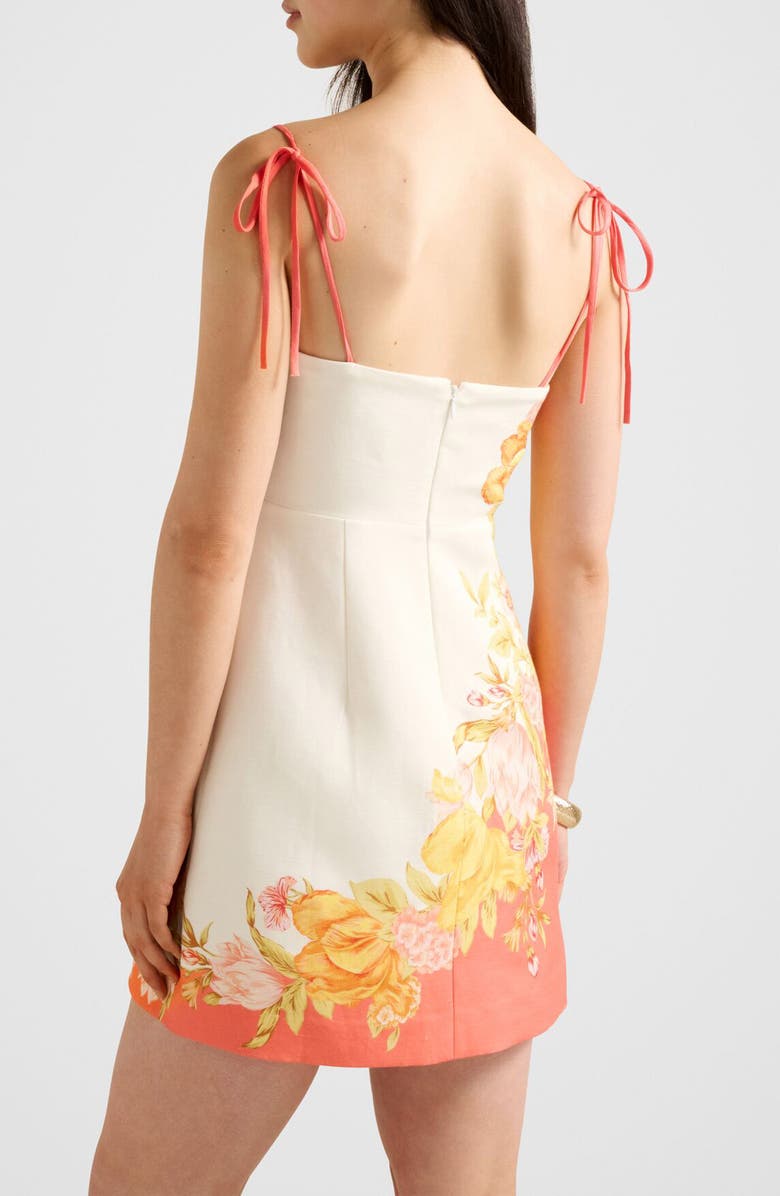 Ever New Sinclair Tie Strap Minidress, Alternate, color, Mercia Floral