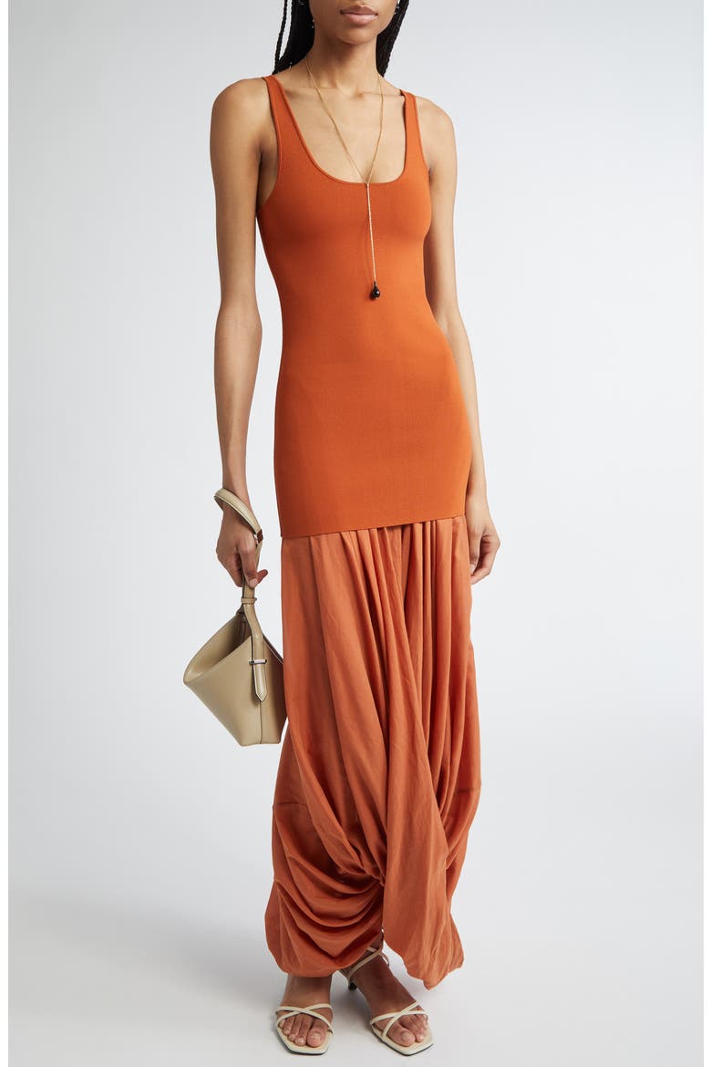 Cocoon Tank Dress, Main, color, TERRACOTTA