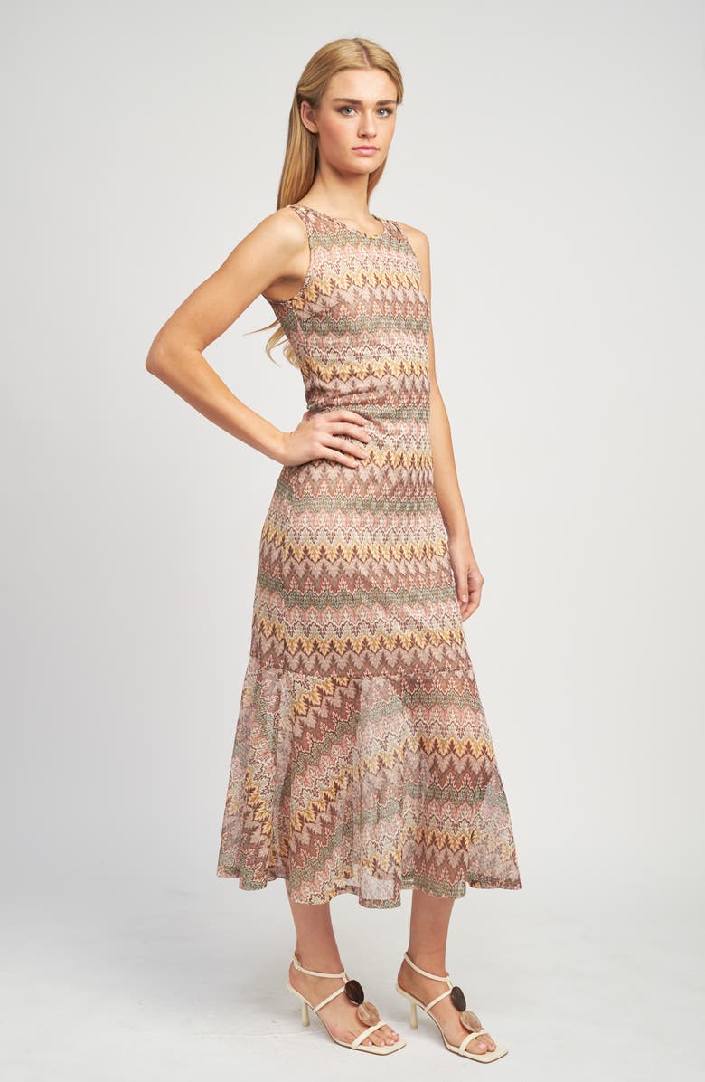 En Saison Joanne Chevron Sleeveless Maxi Dress, Alternate, color, 