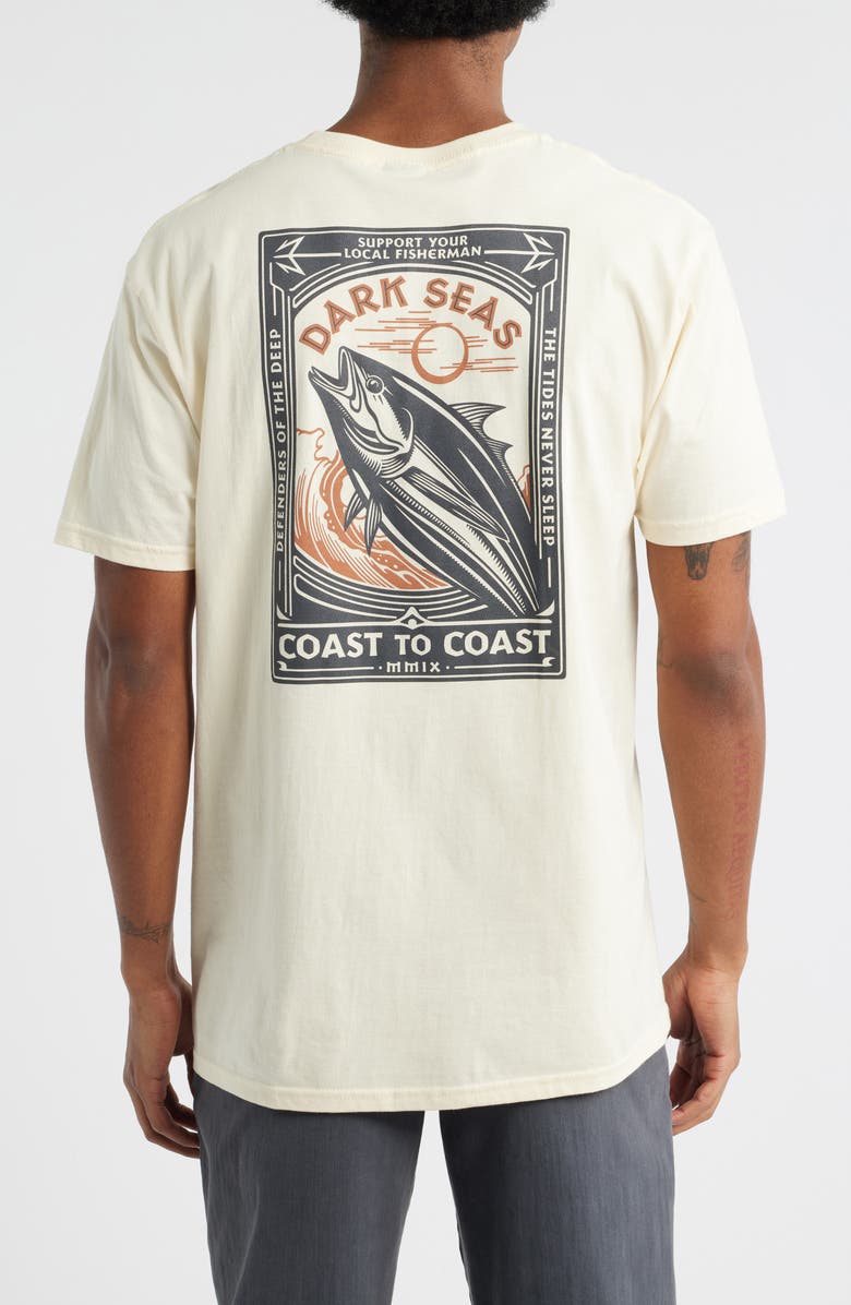 DARK SEAS Never Sleep Cotton Graphic T-Shirt, Alternate, color, Cream