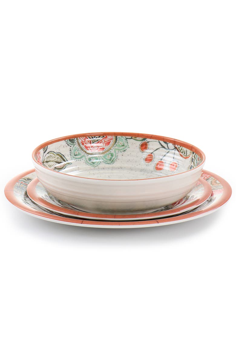 Ester 12 Piece Melamine Dinnerware Set, Alternate, color, Multi