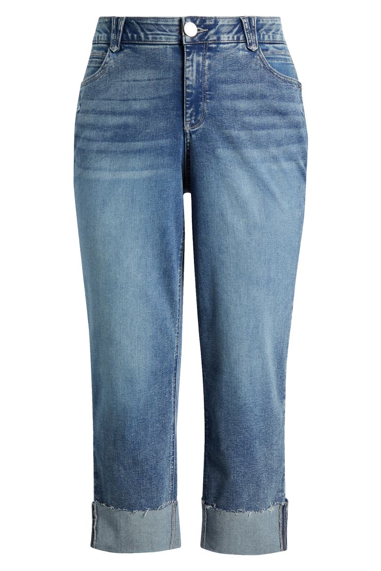 'Ab'Solution Cuff Straight Leg Jeans, Alternate, color, MID BLUE VINTAGE
