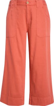 Liverpool Los Angeles Stride High Waist Crop Wide Leg Utility Pants