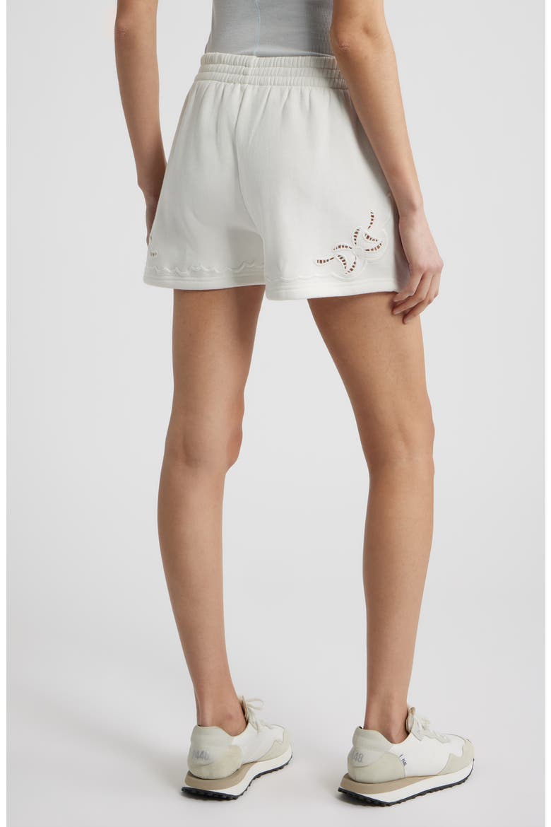 Abrah Eyelet Knit Shorts, Alternate, color, TRUE WHITE