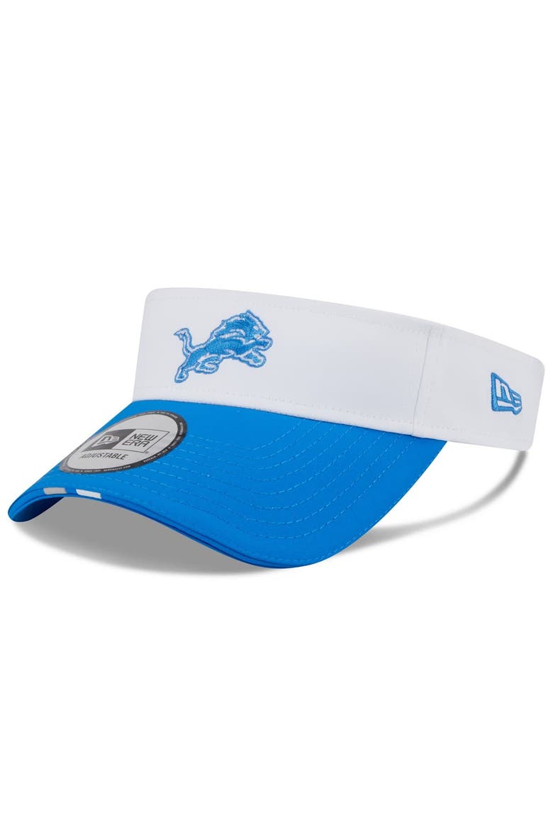 Men's New Era  White/Blue Detroit Lions 2025 NFL Training Camp Adjustable Visor, Main, color, White