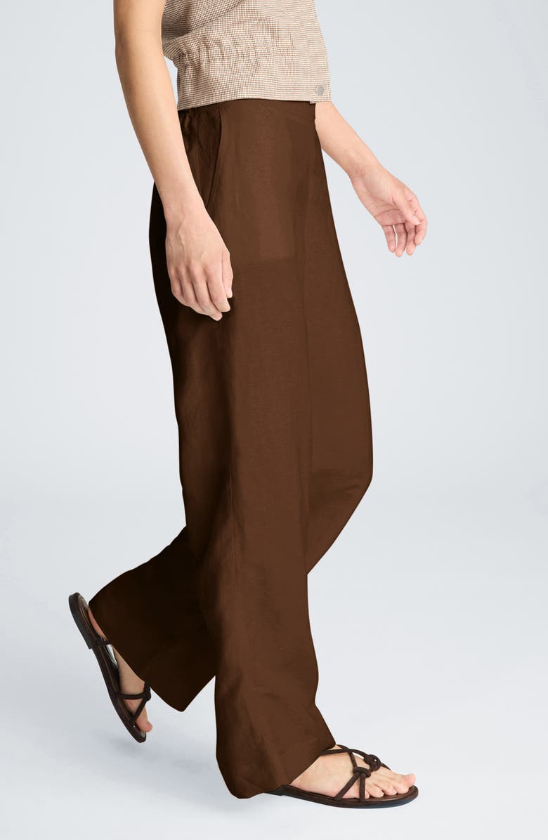 Kenneth Cole Pull-On Linen Blend Wide Leg Pants, Alternate, color, 