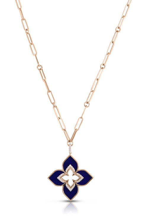 Venetian Princess Diamond Flower Pendant Necklace