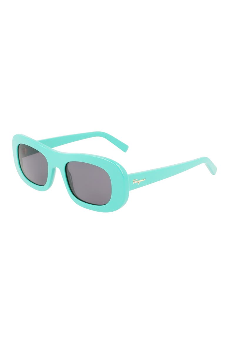 Classic 51mm Oval Sunglasses, Alternate, color, GREEN