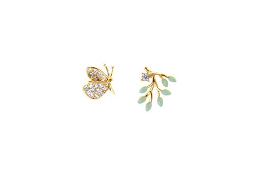 Arte Nova Jewellery Borboleta Ramo Earrings in Silver Gold Plated  product