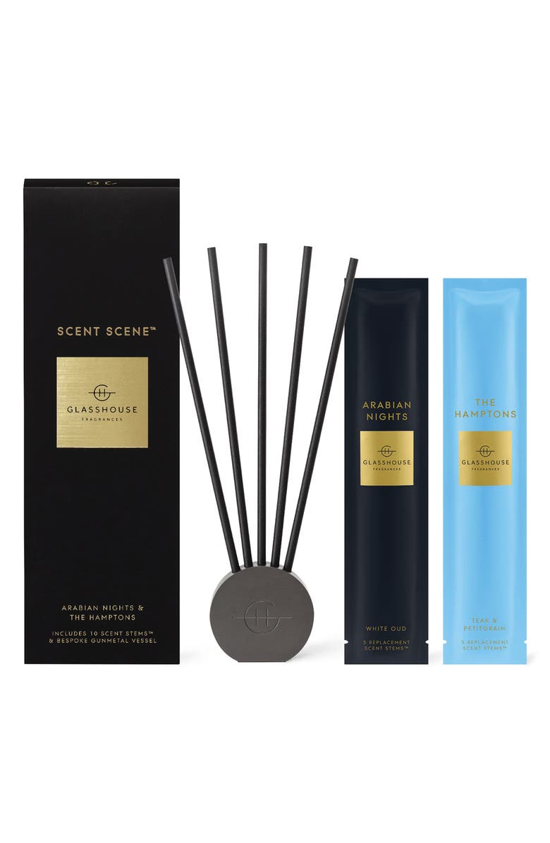 Glasshouse Fragrances Scent Scene<sup>™</sup> Duo Liquidless Fragrance Diffuser & Scents, Main, color, The Hamptons