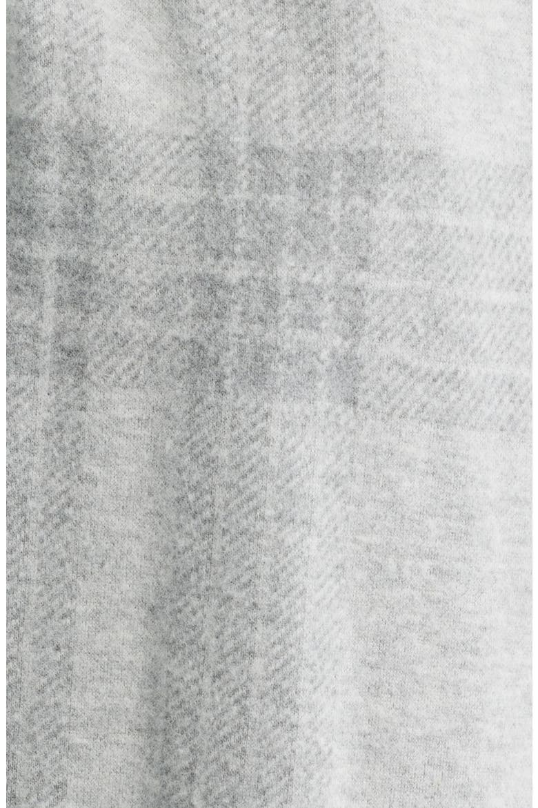 Frosted Windows Plaid Cotton Blend Flannel Robe, Alternate, color, GREY