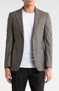 Calvin Klein Taupe Heathered Notch Lapel Sport Coat