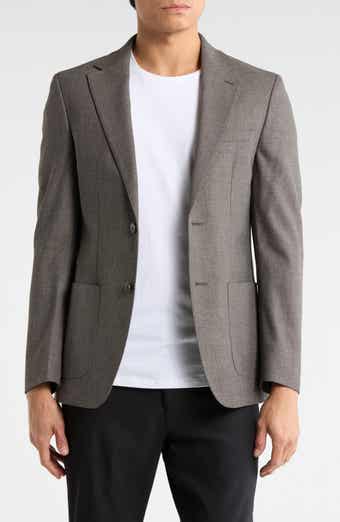 Calvin Klein Taupe Heathered Notch Lapel Sport Coat