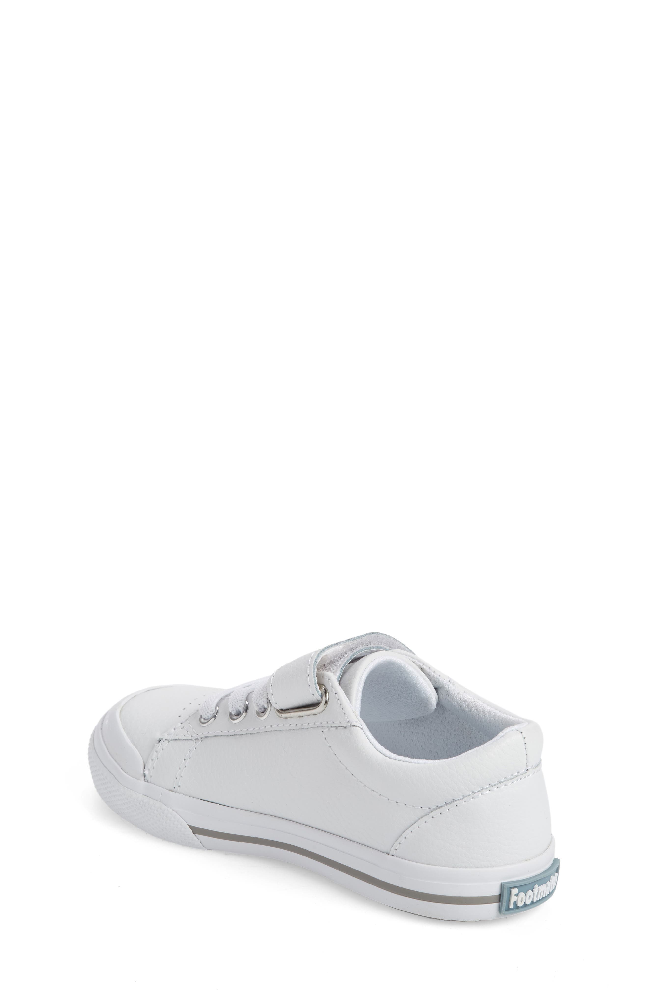 Footmates Reese Sneaker, Alternate, color, White Leather