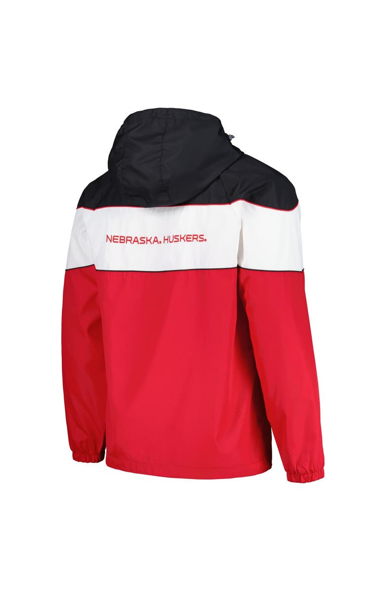 G-III SPORTS BY CARL BANKS Men's G-III Sports by Carl Banks Scarlet Nebraska Huskers Center Line Half-Zip Raglan Hoodie Jacket, Alternate, color, Scarlet