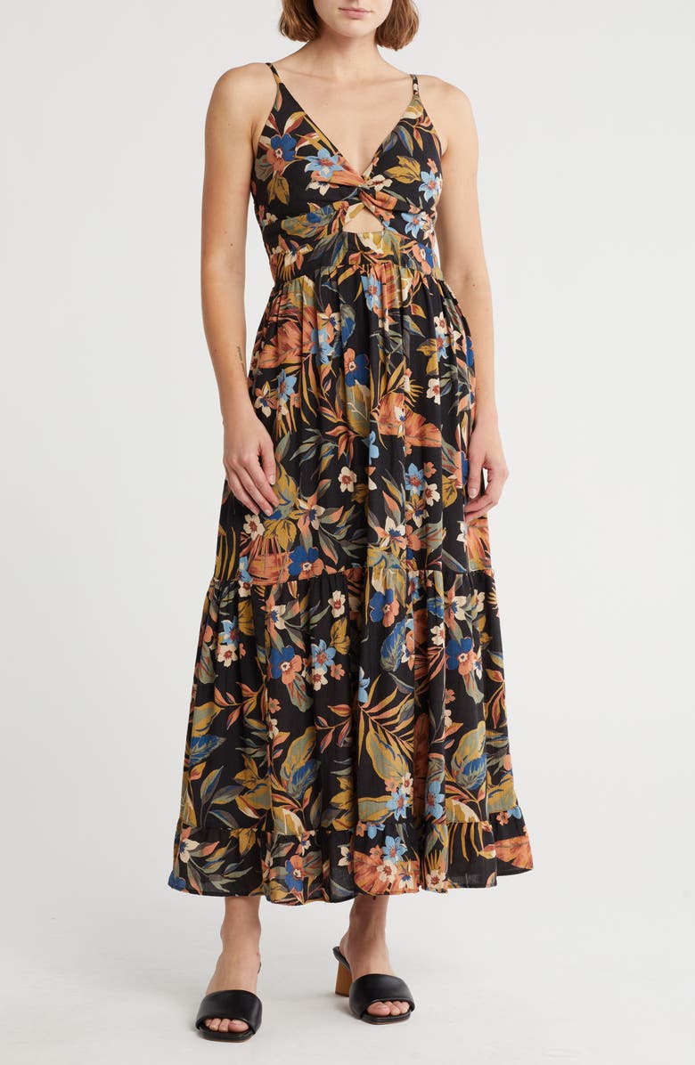 Angie Floral Peekaboo Maxi Dress, Main, color, 