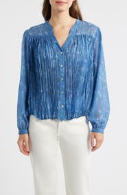 Cloth & Stone Pleated Denim Shirt