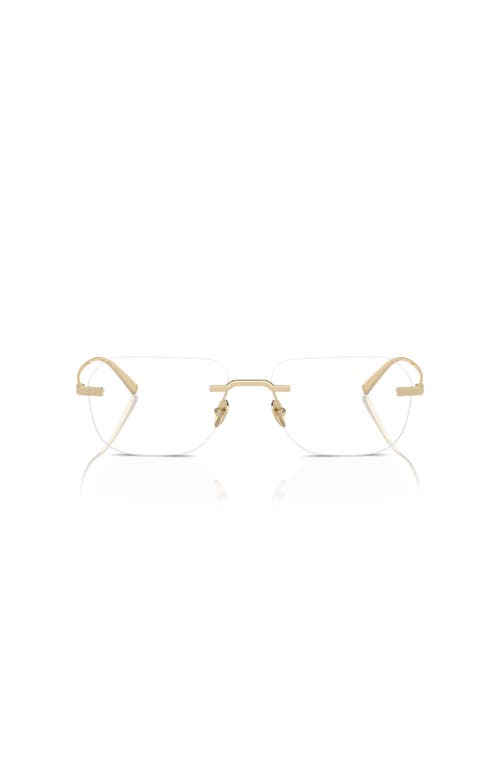 Ferrari 57mm Rectangle Optical Glasses In Gold