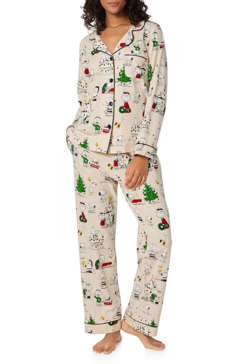 Peanuts® Print Stretch Organic Cotton Pajamas (Regular & Plus)