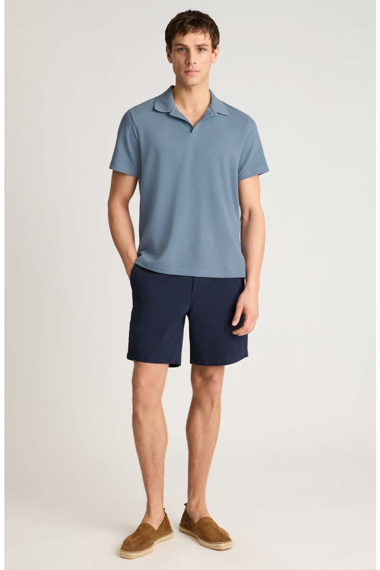 Johnny Collar Waffle Knit Polo, Alternate, color, BLUE MIRAGE