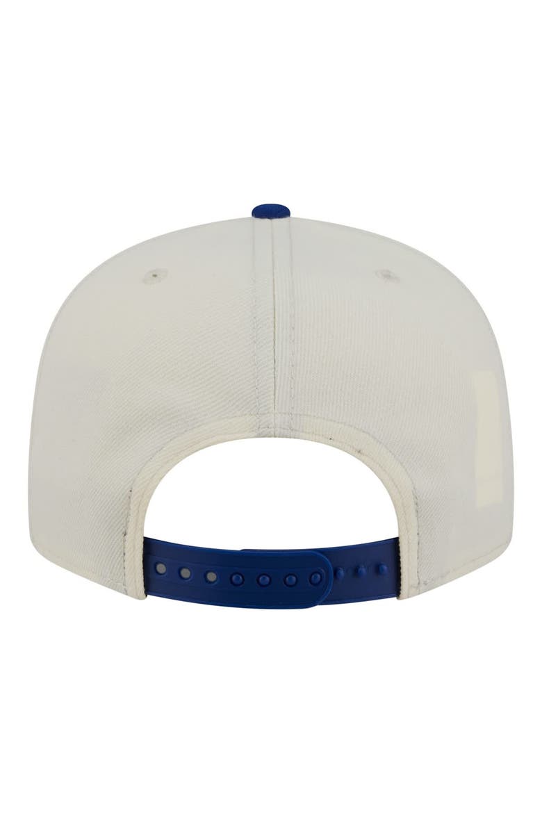 Men's New Era Cream/Royal Chicago Cubs Localized 9FIFTY Snapback Hat, Alternate, color, Cream