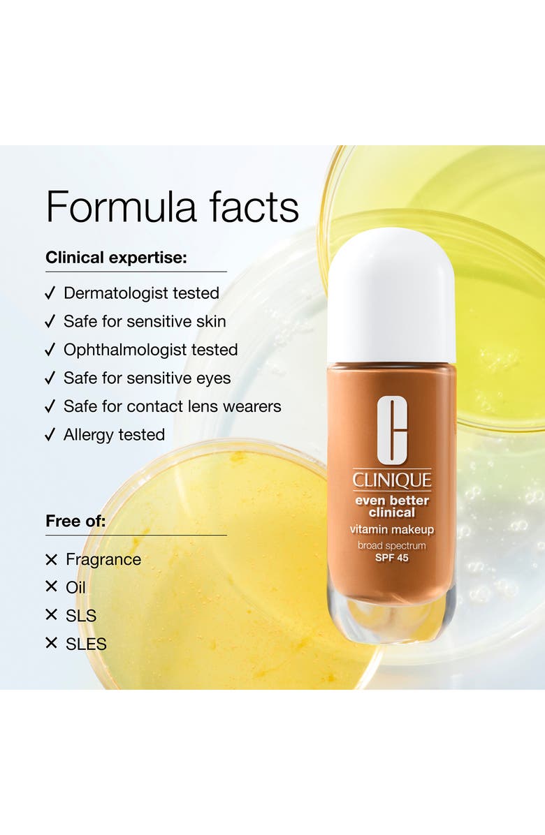 Clinique Even Better Clinical<sup>™</sup> Vitamin Makeup Broad Spectrum SPF 45 Foundation, Alternate, color, Medium Deep Cool 4