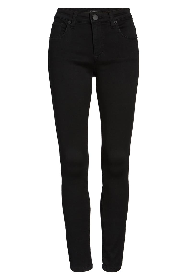Emma Ankle Skinny Jeans, Alternate, color, BLACK