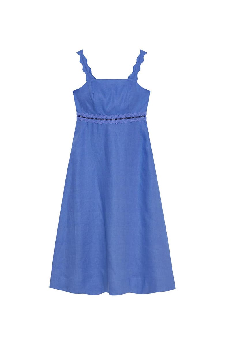 MINT VELVET Linen Midi Dress, Alternate, color, Blue