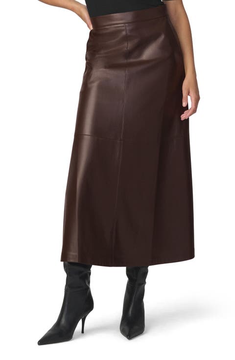 The Tavi Faux Leather Maxi Skirt