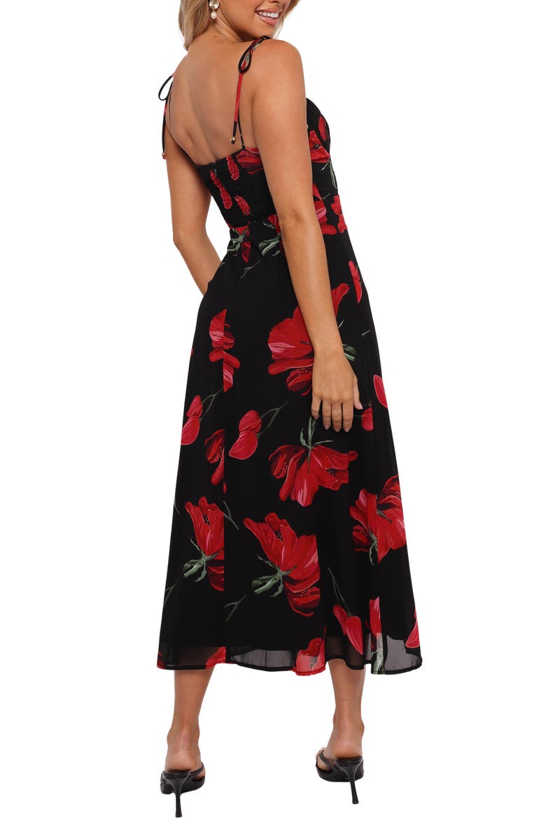 Petal & Pup Meg Floral Chiffon Midi Dress, Alternate, color, 