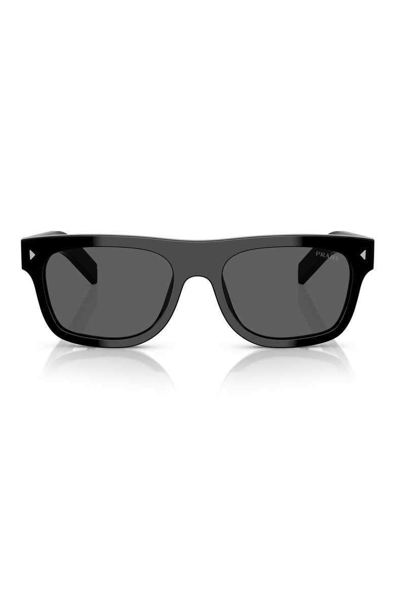 55mm Pillow Sunglasses, Main, color, BLACK
