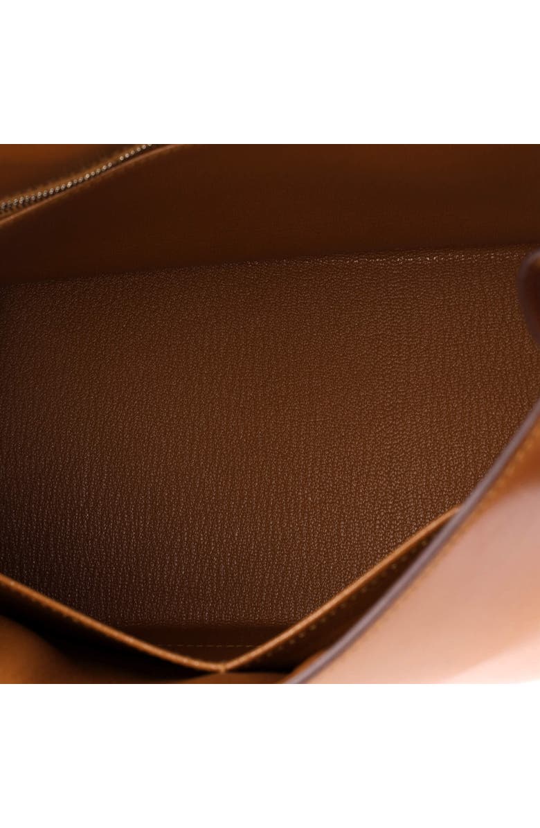 Pre-Owned Hermes Kelly Handbag Brown Box Calf with Palladium Hardware 28, Alternate, color,