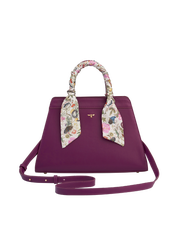 Fable England Floral Engravings Large Plum Tote