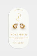 Katie Loxton 'November' Waterproof Gold Birthstone Hoop Earrings