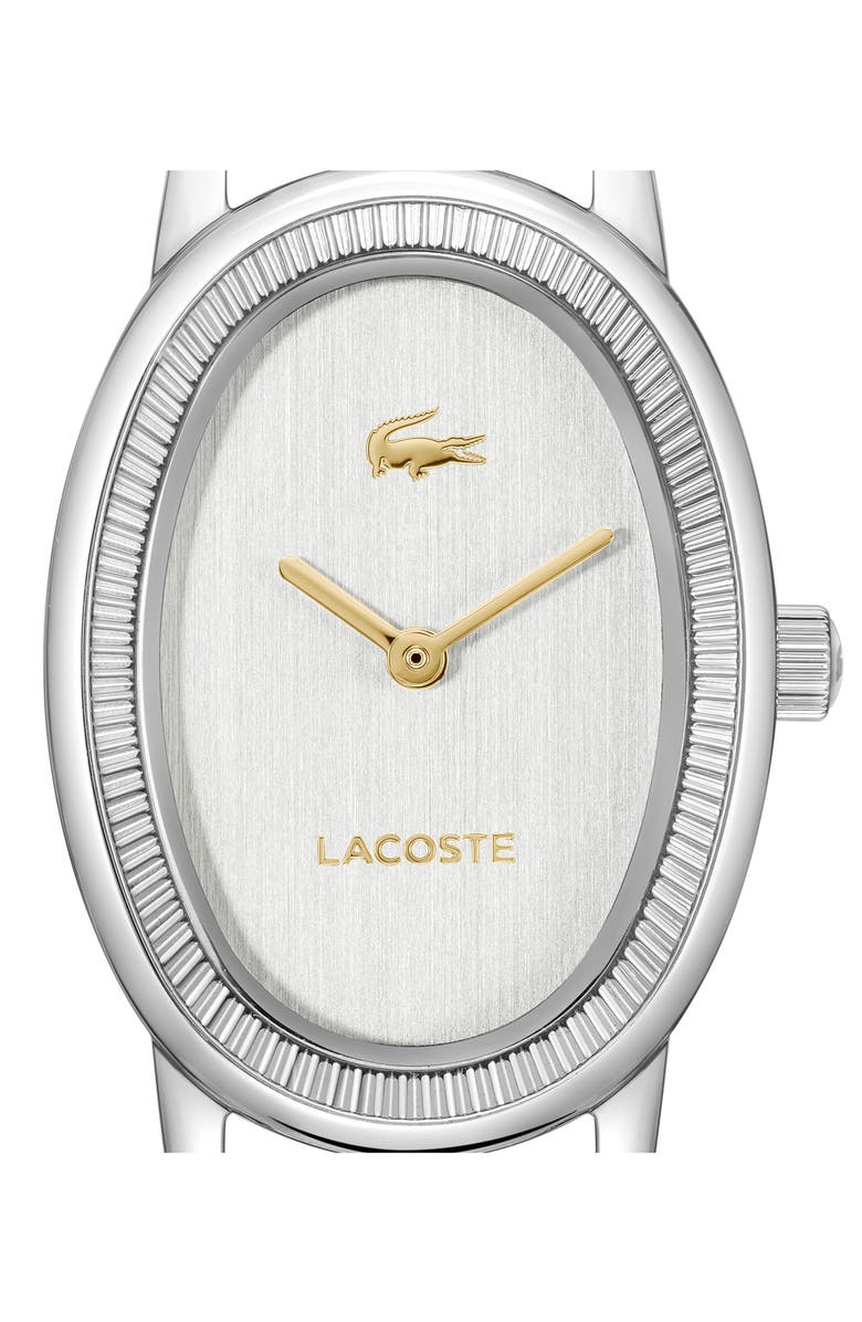 Lacoste Parisienne Mesh Strap Watch, 30mm x 22mm, Alternate, color, Silver
