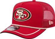 New Era Men's New Era Scarlet San Francisco 49ers Vintage Team Rope A-Frame Trucker 9FIFTY Snapback Hat